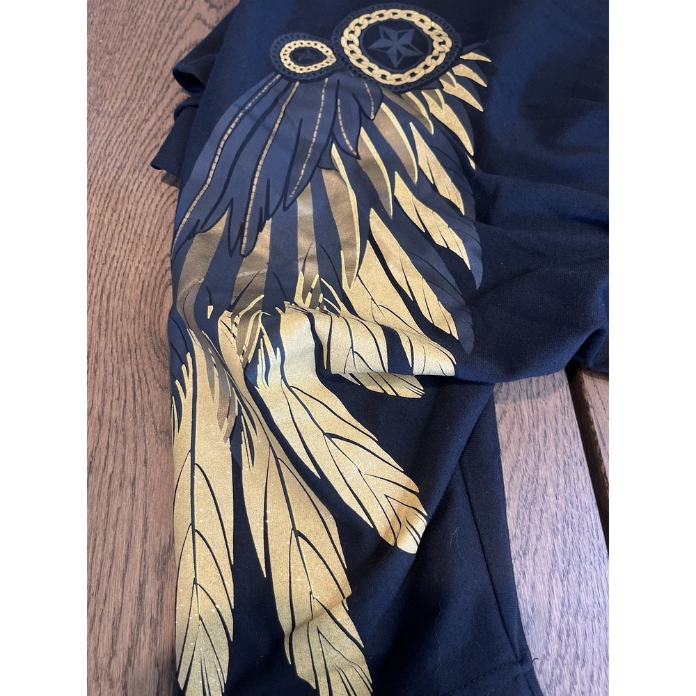 Boy London Free Size Dress Oversized T Shirt Gold Black Wings United Kingdom - Picture 11 of 13